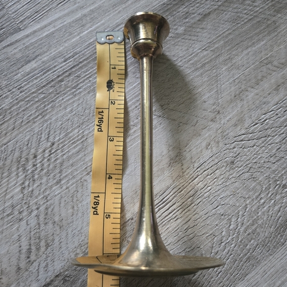 Solid Brass Candlestick Holder Vintage Christmas Decor Farmhoue - Picture 5 of 7